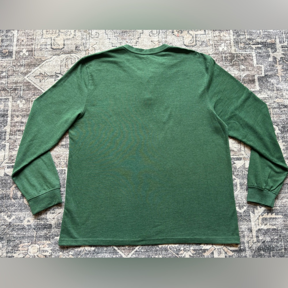 Nwt Mens Izod Saltwater Relaxed Classics Long Sleeve Green Henley Shirt Size XXL - Picture 2 of 6